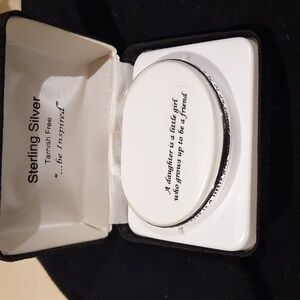 NEW AUTHENTIC GENUINE SOLID STERLING SILVER DAUGHTER BRACELET BANGLE GIFT 🎁 BOX